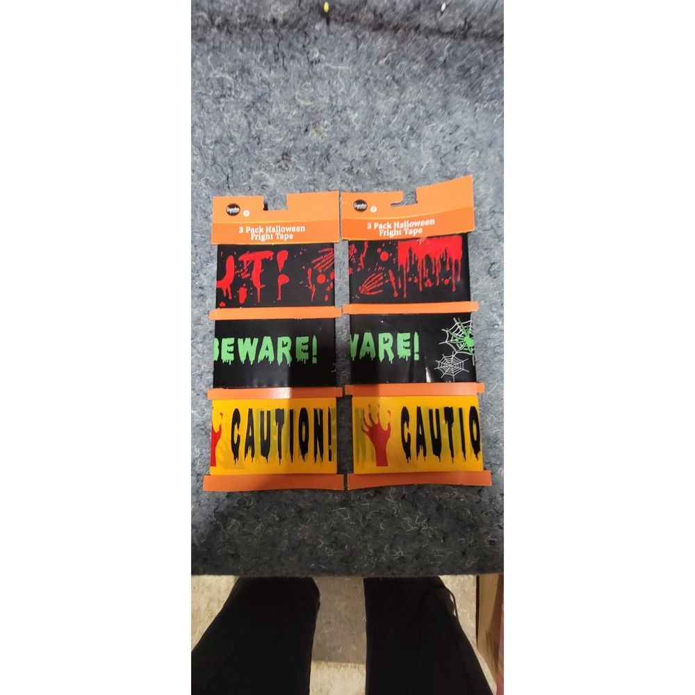 Halloween 2025 Fright Tape 2 packs of 3